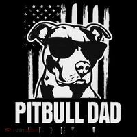 Pitbull Dad Pitbull Lover Gift For Dog Dad American Flag Flat Bill Trucker Hat