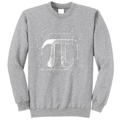 Pi Day Pi Symbol Funny Math Teacher Tall Sweatshirt