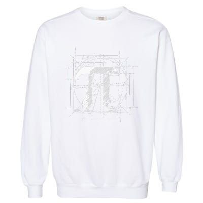 Pi Day Pi Symbol Funny Math Teacher Garment-Dyed Sweatshirt