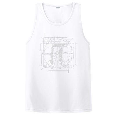 Pi Day Pi Symbol Funny Math Teacher PosiCharge Competitor Tank