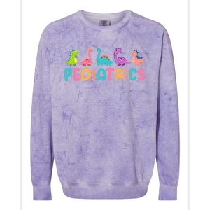 Pediatrics Dinosaurs Peds Nurse Crew Appreciation Pediatric Colorblast Crewneck Sweatshirt