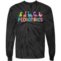 Pediatrics Dinosaurs Peds Nurse Crew Appreciation Pediatric Tie-Dye Long Sleeve Shirt