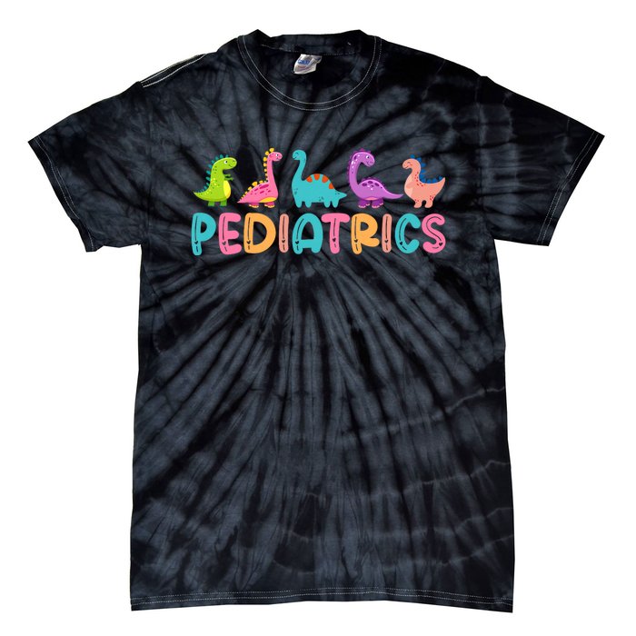 Pediatrics Dinosaurs Peds Nurse Crew Appreciation Pediatric Tie-Dye T-Shirt