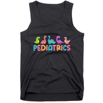 Pediatrics Dinosaurs Peds Nurse Crew Appreciation Pediatric Tank Top