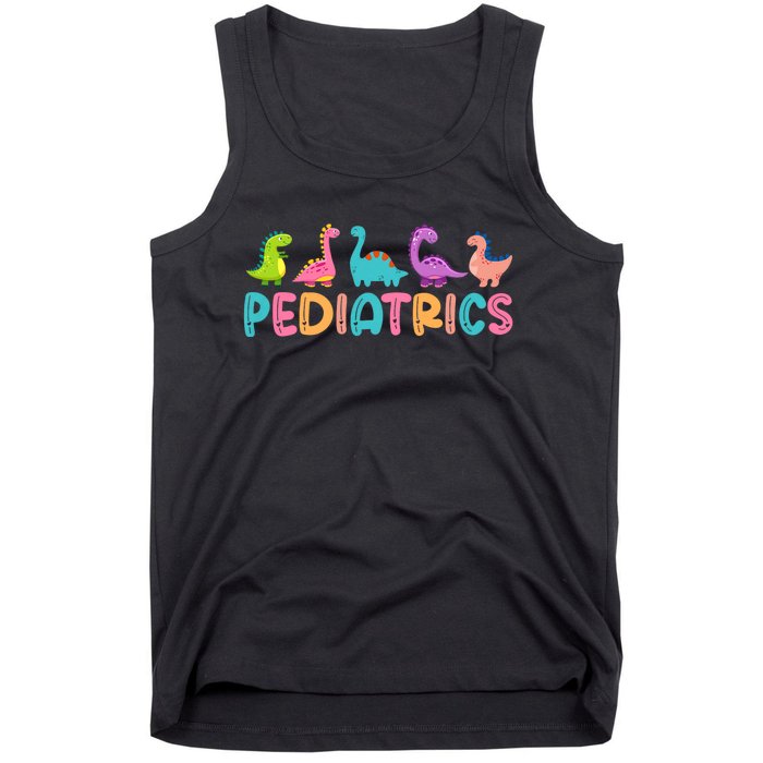 Pediatrics Dinosaurs Peds Nurse Crew Appreciation Pediatric Tank Top