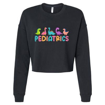 Pediatrics Dinosaurs Peds Nurse Crew Appreciation Pediatric Cropped Pullover Crew