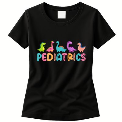 Pediatrics Dinosaurs Peds Nurse Crew Appreciation Pediatric Womens T-Shirt