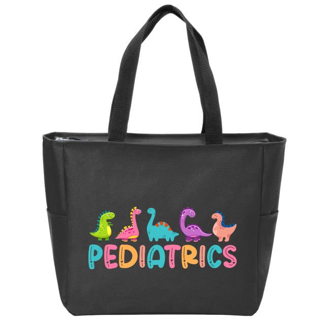 Pediatrics Dinosaurs Peds Nurse Crew Appreciation Pediatric Zip Tote Bag