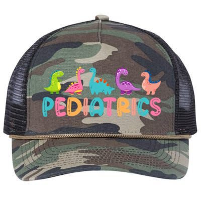 Pediatrics Dinosaurs Peds Nurse Crew Appreciation Pediatric Retro Rope Trucker Hat Cap