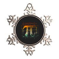 Pi Day Pi Symbol Funny Math Teacher Metallic Star Ornament