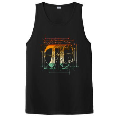 Pi Day Pi Symbol Funny Math Teacher PosiCharge Competitor Tank