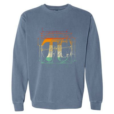 Pi Day Pi Symbol Funny Math Teacher Garment-Dyed Sweatshirt