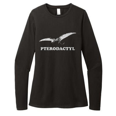 Pterodactyl Dinosaur Womens CVC Long Sleeve Shirt