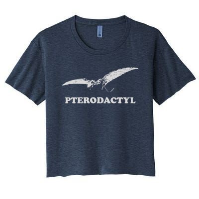 Pterodactyl Dinosaur Women's Crop Top Tee