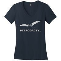 Pterodactyl Dinosaur Women's V-Neck T-Shirt