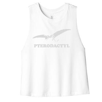 Pterodactyl Dinosaur Women's Racerback Cropped Tank