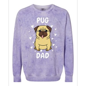 Pug Dad Papa Daddy Pa Father For Father’s Day Colorblast Crewneck Sweatshirt