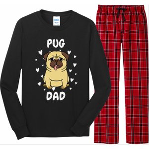 Pug Dad Papa Daddy Pa Father For Father’s Day Long Sleeve Pajama Set