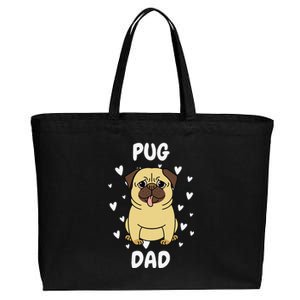 Pug Dad Papa Daddy Pa Father For Father’s Day Cotton Canvas Jumbo Tote