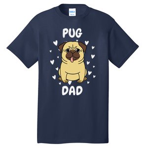 Pug Dad Papa Daddy Pa Father For Father’s Day Tall T-Shirt