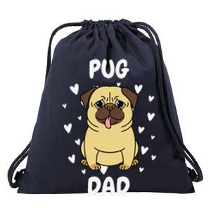 Pug Dad Papa Daddy Pa Father For Father’s Day Drawstring Bag