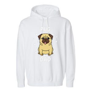 Pug Dad Papa Daddy Pa Father For Father’s Day Garment-Dyed Fleece Hoodie