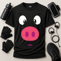 Piggy Design Pig Face Performance Shirt