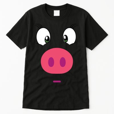 Piggy Design Pig Face Tall T-Shirt
