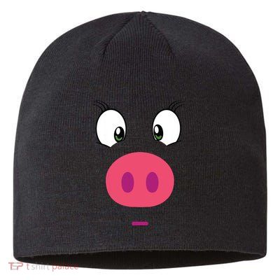 Piggy Design Pig Face Sustainable Beanie