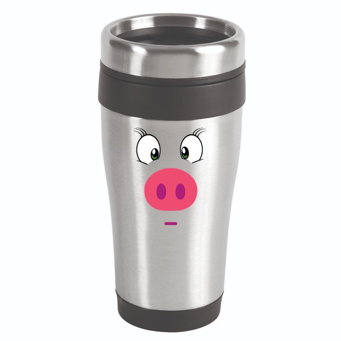 Piggy Design Pig Face 16oz Travel Tumbler