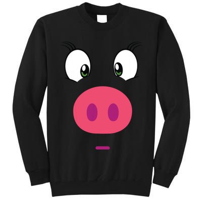 Piggy Design Pig Face Tall Sweatshirt