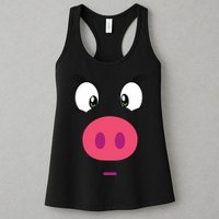Piggy Design Pig Face Womens Tank Top
