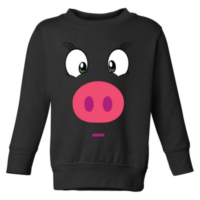 Piggy Design Pig Face Toddler Sweatshirt