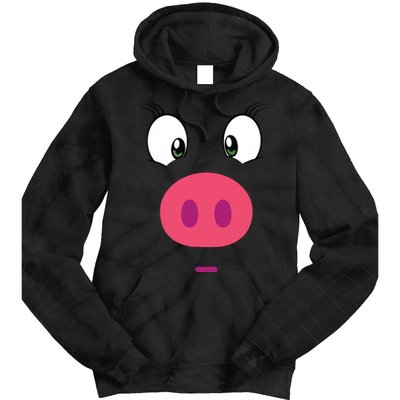 Piggy Design Pig Face Tie Dye Hoodie