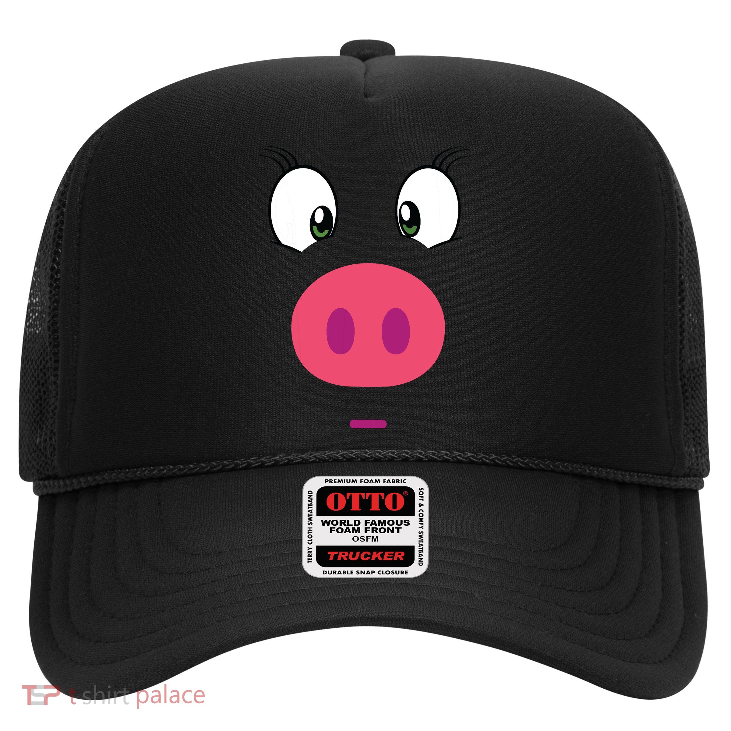 Piggy Design Pig Face Trucker Hat