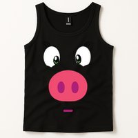 Piggy Design Pig Face Tank Top