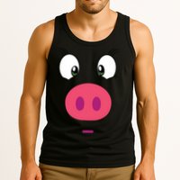 Piggy Design Pig Face Tank Top