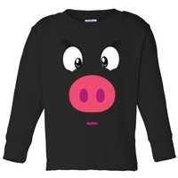 Piggy Design Pig Face Toddler Long Sleeve Shirt