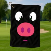 Piggy Design Pig Face Golf Towel