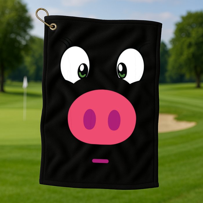 Piggy Design Pig Face Golf Towel