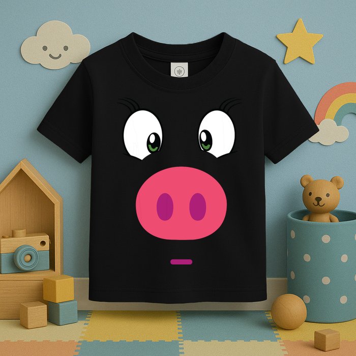 Piggy Design Pig Face Toddler T-Shirt