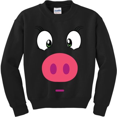 Piggy Design Pig Face Kids Sweatshirt