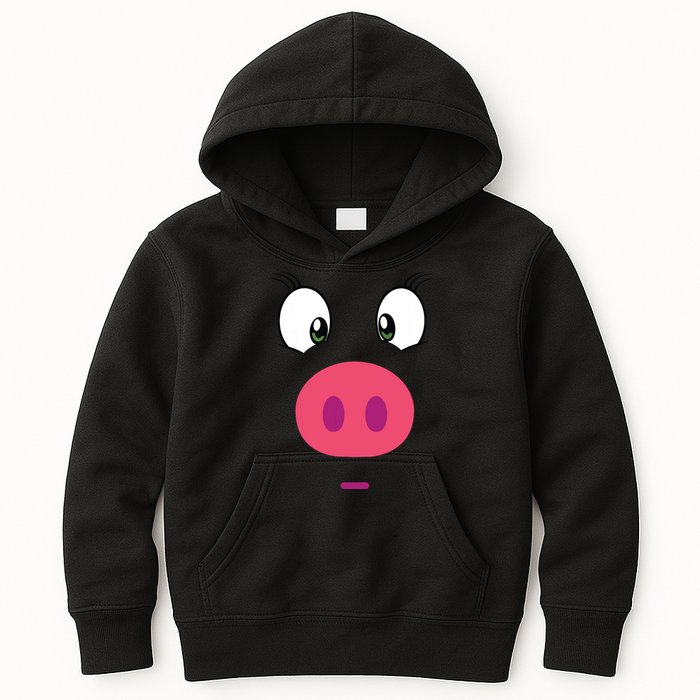 Piggy Design Pig Face Kids Hoodie