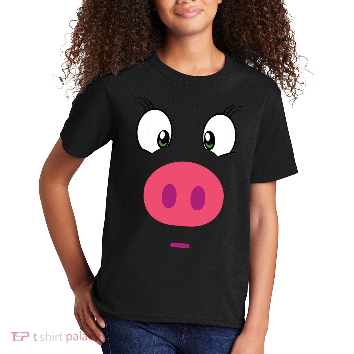 Piggy Design Pig Face Kids T-Shirt