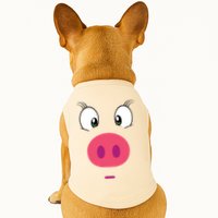 Piggy Design Pig Face Doggie Tank