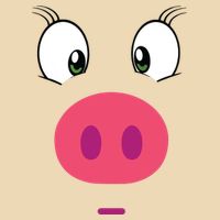 Piggy Design Pig Face Bag