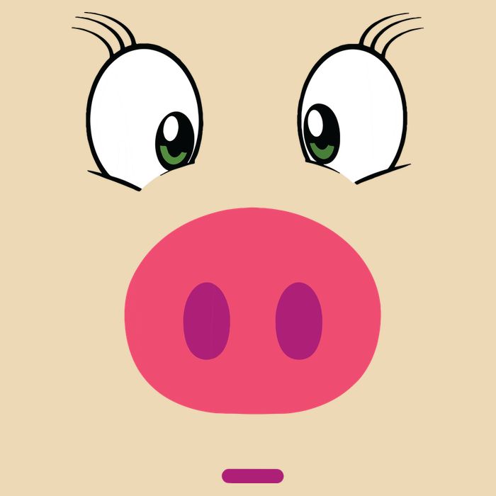 Piggy Design Pig Face Bag