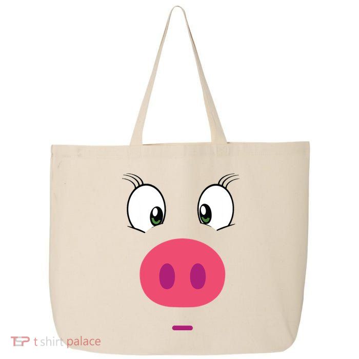 Piggy Design Pig Face 25L Jumbo Tote