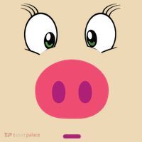Piggy Design Pig Face 25L Jumbo Tote