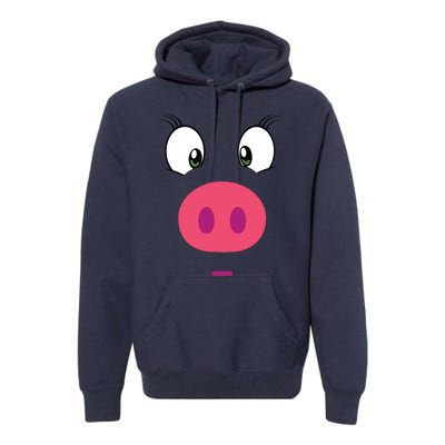 Piggy Design Pig Face Premium Hoodie